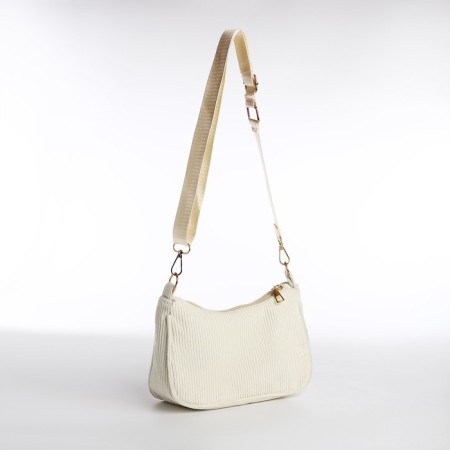 Bag Women's Baget with a zipper, milk color-2