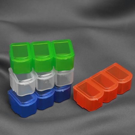 Organizer for storing trifles, 3 removable departments, 2.5 × 2.5 × 3.7 cm, color mix-3