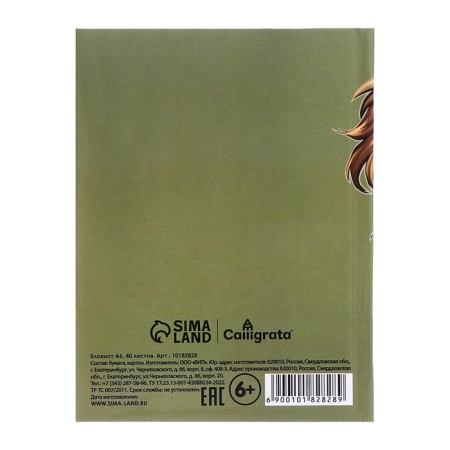 Notepad A6, 40 sheets in the cell "anime,", solid cover, glossy lamination, offset block-4