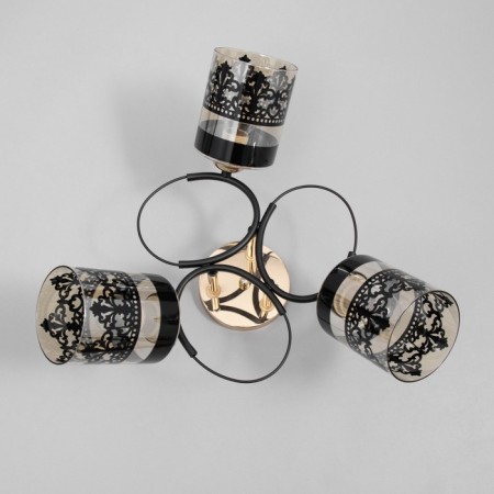 Rhine chandelier 3he27 40w Black 58x58x27 cm Bayerlux-4