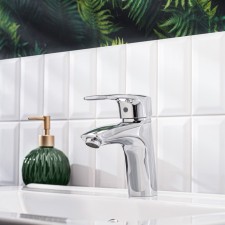 BouOU B8206-1 shell mixer, pour 115 mm, single-leaf, brass, chrome
