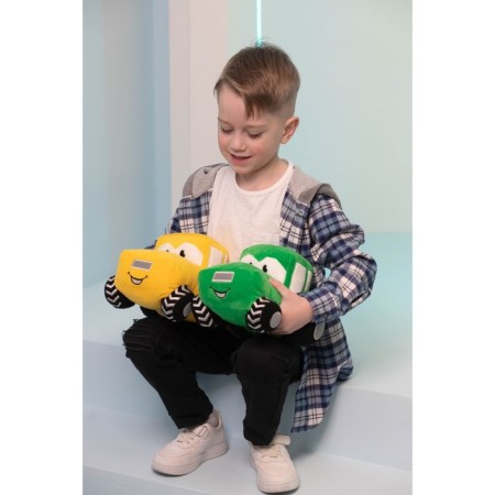Soft toy tractor, green color-8