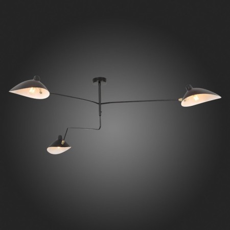 Ceiling Ceiling ST LUCE. SL305.402.03. SPRUZZO. 3x60 watts, E27, 110x110x65 cm, black color-4