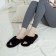 Women's slippers with open nose size 38, black color