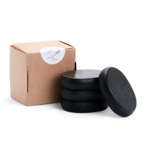 A set of massage stones from basalt, 4 pcs, 8 x 6 cm-3