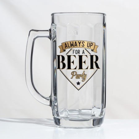 Glass mug for beer "Hamburg. Chirz ", 330 ml, Mix drawing-1