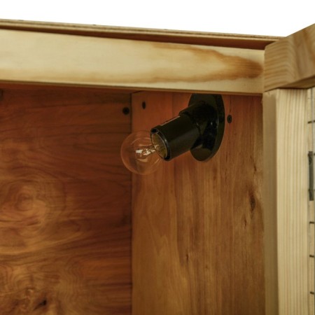 Bruder for chickens, 100 × 40 × 45 cm, with a pallet, with a lamp cartridge, wooden-2