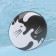 Mirror "cats", d = 7 cm, white/black color