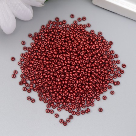 Glass beads 11/0 "metallic. Red tree" 10 g-1
