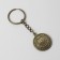 Key keychain, metal “yes-no” horseshoe, brass, 3 x 3.5 x 2.5 cm