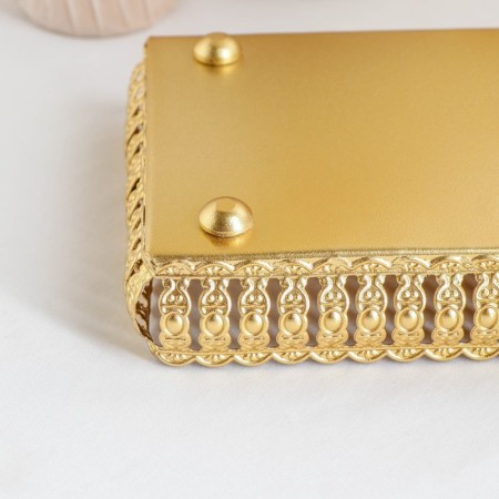 Rectangular tray "Leonardo", 25.5 × 14 × 3.5 cm, gold color-2