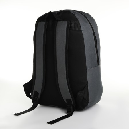 Youth backpack with lightning, external pocket, gray color-3