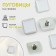 A set of buttons on the leg, 16 × 16 mm, 5 pcs, white/silver color