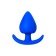 Anal plug Toyfa A-Toys, silicone, blue color, 8.3 cm, d = 4.1 cm