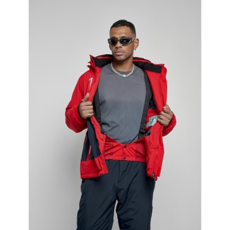 Ski costume men's winter, size 48, red color-14
