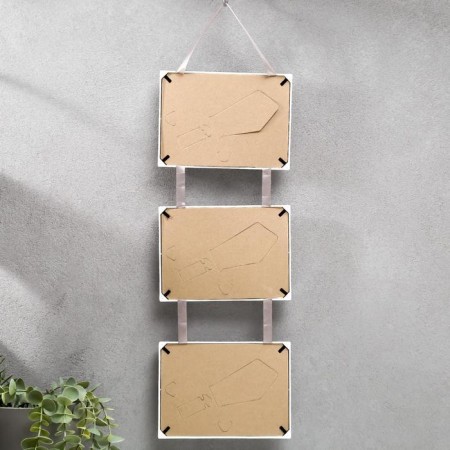 Triple photo frame on braid L-2 10x15 cm, white-2