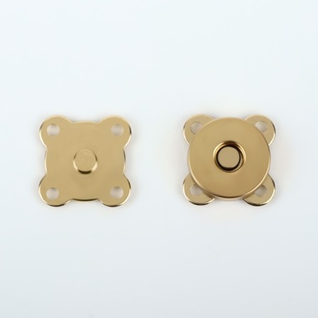 Magnetic, sewing buttons, d = 14 mm, 10 pcs, gold color-1