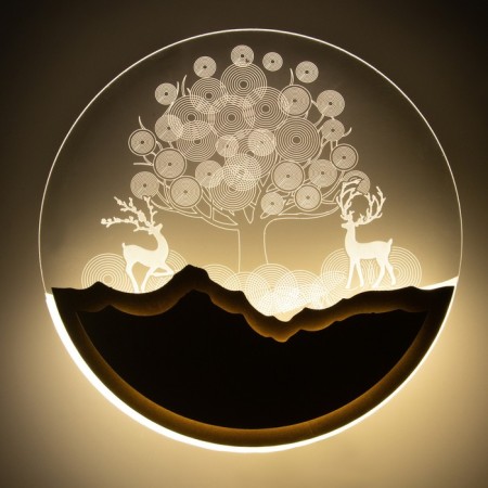 Bra "tree" LED 20W 4000k gold 24x24x4 cm-2