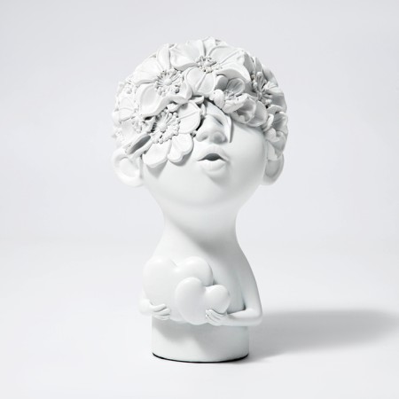 Figure Polystone "Love" Color White 12 x 6.5 x 22 cm