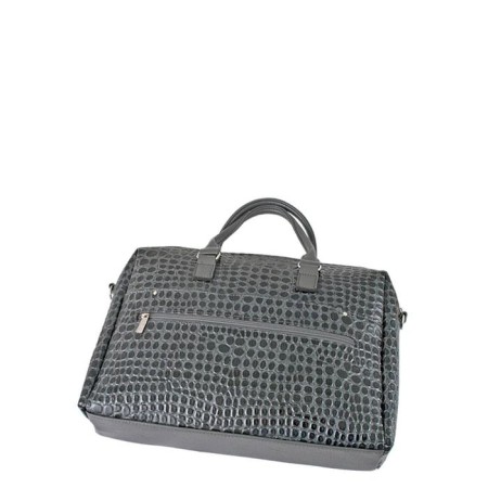 Bag Women's claim. Kozh, lightning, gray color-1