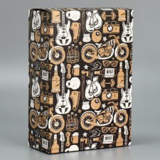 Gift folding box, packaging, “brutality”, 16 x 23 x 7.5 cm