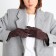 Gloves are female, dimensionless, without insulation, brown color