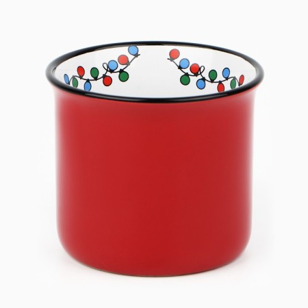 New Year's ceramic "garland" mug, 450 ml, white color-1