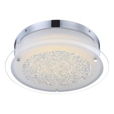 Люстра потолочная LEAH 1x18Вт LED хром 36x36x10,3 см