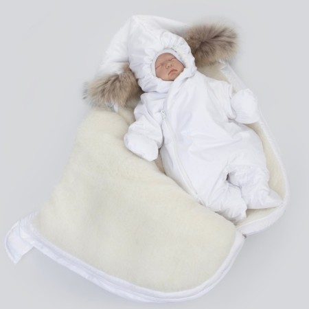 Set for discharge Winter Kinderlitto "Lapland", 5 items, height 56-62 cm, white color-10