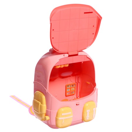 House for dolls "backpack" with dolls, furniture and accessories-15