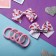 Hair set "Karapunka" (4 elastic bands, 2 clamps) watermelon, 2 cm