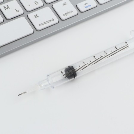 Pen Priklik Blood Blue Paste, syringe “On all fucles”, on the substrate-3