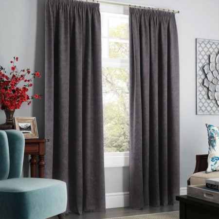 A set of curtains with Software Software, size 2x145x270 cm, dark gray color