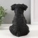 Figure "Mittel puppy" height 17 cm, width 11.5 cm, length 16.5 cm black and white