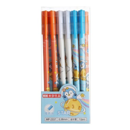 Gel handle with Erased Calligrata ink, 0.38mm, blue rogue, anime case, mix-4
