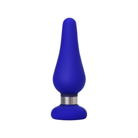 Anal plug Classic, silicone, blue color, 11.5 cm, d = 3.7 cm-2