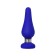 Anal plug Classic, silicone, blue color, 11.5 cm, d = 3.7 cm