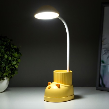 Table lamp "Boat Cat" LED 3 modes 3W USB Organizer yellow 8x11x31 cm Risalux-3