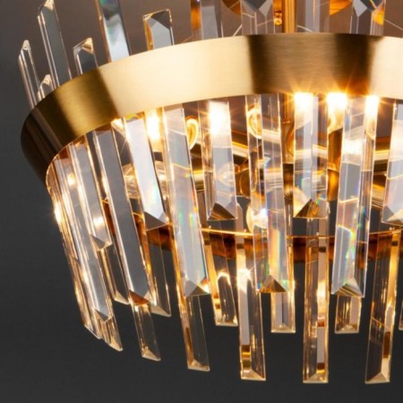 STECCATO chandelier, 5x60W E14, Copper color-2