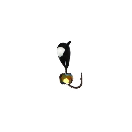 Mormyshka drop, white eye + ball Granin chameleon, weight 0.4 g-1