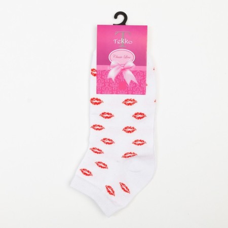 Women's socks, white color, size 23-25-4