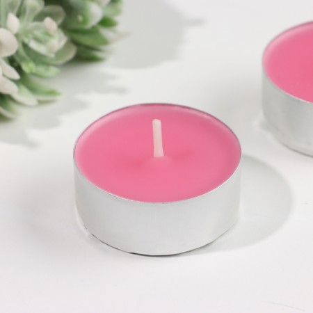 A set of tea candles aromatic "peony", 3.8x1.6 cm, 3.5 hours, 12 g, 6 pieces-2