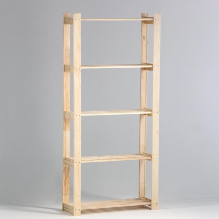 Wooden rack reinforced 180x84x28cm, 5 shelves-2