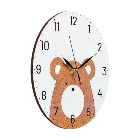 Wall clock, series: interior, "bear", discrete move, d-23 cm-4