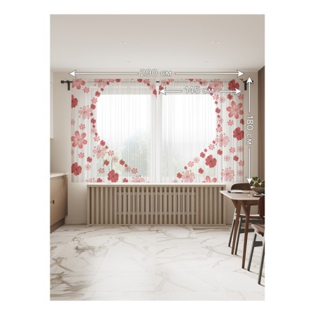 Photo "Heart from flowers", size 145x180 cm, 2 pcs-1