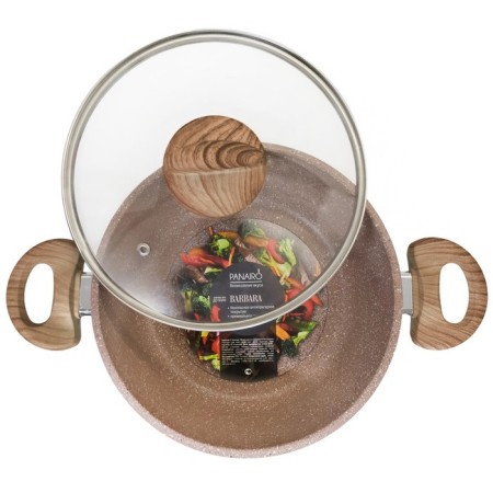 Panairo barbara max potted, induction, with a lid, handle Soft-Touch, 5.5 liters-1