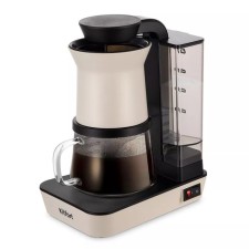 Coffee machine KitFort KT-7190, drip, 680 watts, 0.48/0.4 l, beige-black