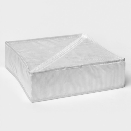 Organizer for storing linen LadOM, 7 cells, 32 × 32 × 10 cm, white color-7