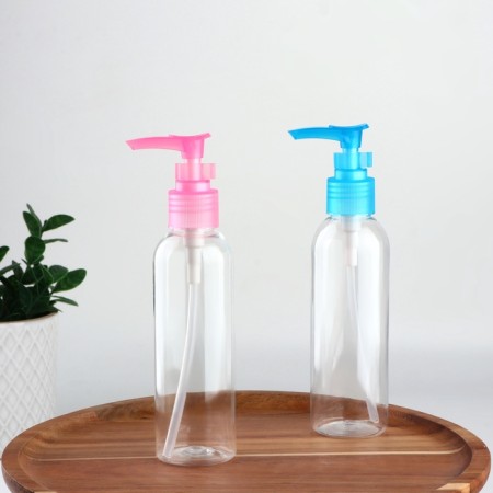 A bottle for storage, with a dispenser, 150 ml, color mix/transparent-3
