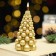 New Year. Candle "Fir tree from balls" 50*100 mm, varnish, golden